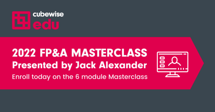 Speaker presenting at the 2022 FP&A Masterclass, highlighting key financial analysis strategies to attendees.